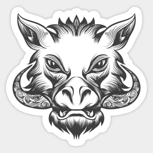 Boar head Sticker